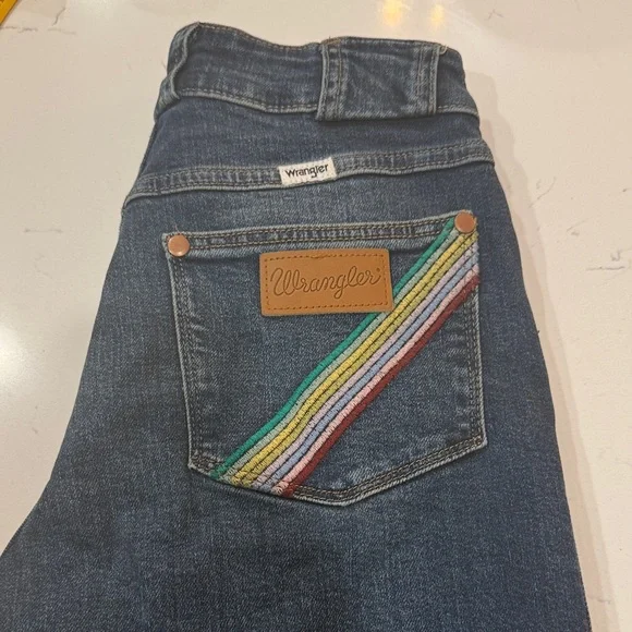 Wrangler Women's Dark Blue Flare Jeans - Picture 3 of 6